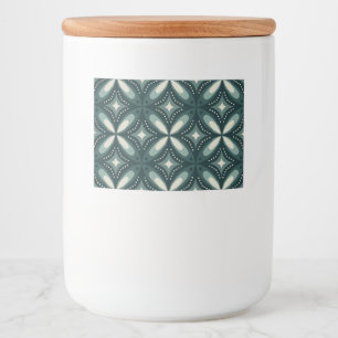 retro groene vormen voedselcontainer etiket