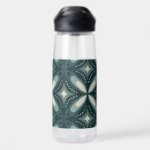 retro groene vormen waterfles (Achterkant)