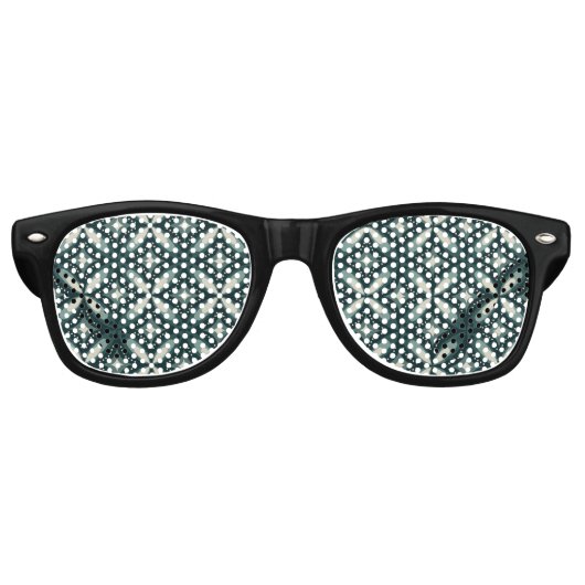 retro groene vormen zonnebril (Voorkant)