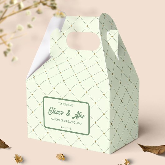 Retro Groene Zeep Bar Box Merk Verpakking Bedankdoosjes