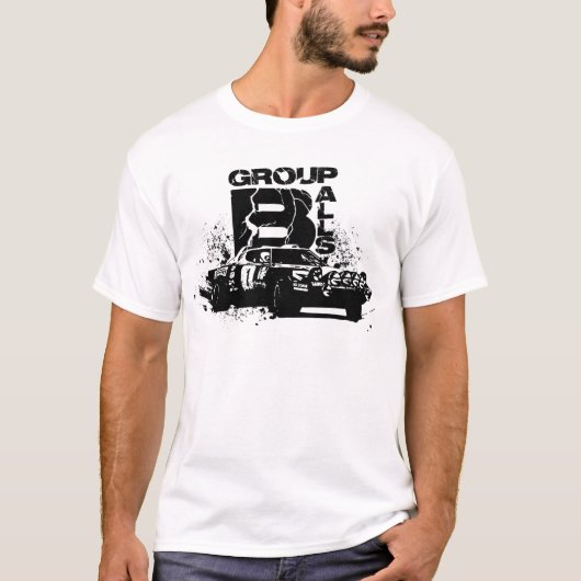 Retro "Groep B" Rally T-shirt (Voorkant)