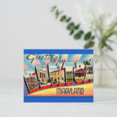 Retro groet uit Elkton MD Briefkaart (Staand voorkant)