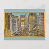Retro groet uit Times NY Square Briefkaart (Voorkant)