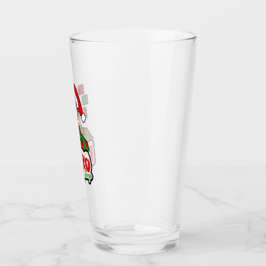 Retro Groeten Kerstmis Glas (Links)