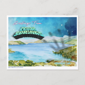 Retro “Groeten uit Cedar Springs” 2 Briefkaart