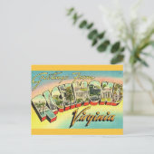 Retro groeten uit Richmond, VA Briefkaart (Staand voorkant)