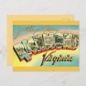 Retro groeten uit Richmond, VA Briefkaart (Voorkant / Achterkant)