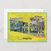 Retro Groeten van Beaver Creek Junk Yard Briefkaart (Voorkant / Achterkant)