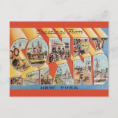 Retro Groeten van Coney Island NY Briefkaart (Voorkant)