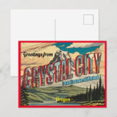 Retro Groeten van Crystal City Briefkaart (Voorkant / Achterkant)