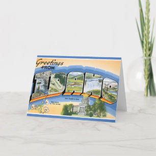 Retro Groeten van Idaho Kaart