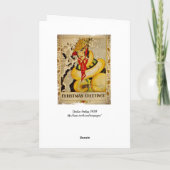 Retro Groeten van Kerstmis van de Vin Feestdagen Kaart (Achterkant)