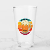 Retro Grooms Man Bachelor Party Weddenschap Beer P Glas (Voorkant)