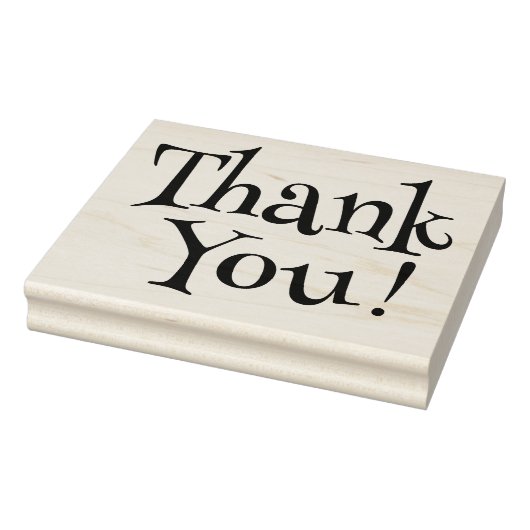 Retro groots bedankt rubberstempel (Stempel)