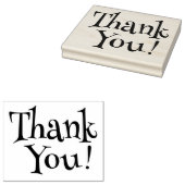 Retro groots bedankt rubberstempel (Gestempeld)