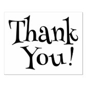 Retro groots bedankt rubberstempel (Afrduk)