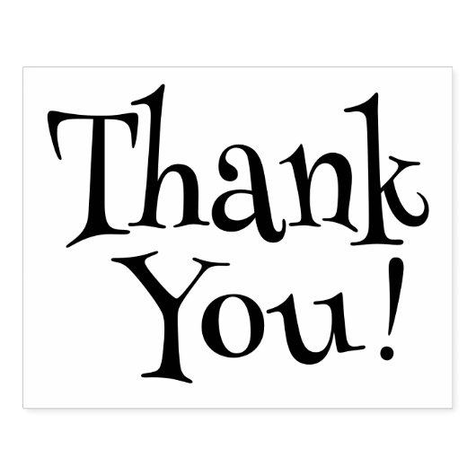 Retro groots bedankt rubberstempel (Afrduk)