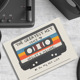 Retro Grootste Hit Cassette Trouwlied Aanvraag Informatiekaartje