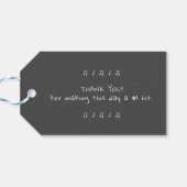 Retro grootste hit cassette verjaardagsfeestje cadeaulabel (Achterkant Horizontaal)