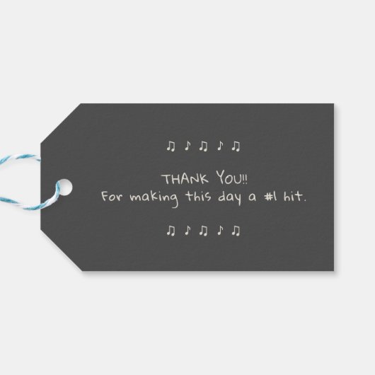 Retro grootste hit cassette verjaardagsfeestje cadeaulabel (Achterkant Horizontaal)