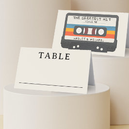  Retro Grootste Hit Cassettebandje Bruiloft Plaatskaartje