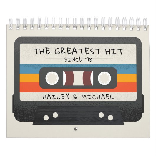 Retro Grootste Hit Cassettebandje Foto Kalender (Hoes)