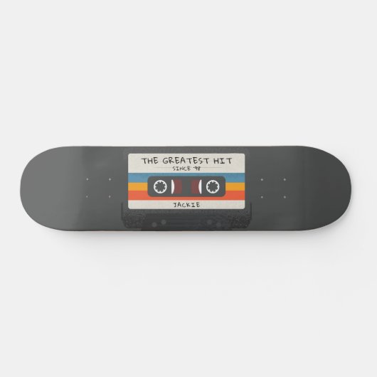  Retro Grootste Hit Cassettebandje Persoonlijk Skateboard (Horizontaal)