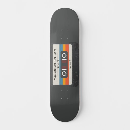 Retro Grootste Hit Cassettebandje Persoonlijk Skateboard (Voorkant)