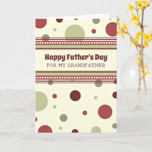 Retro Grootvader Gelukkige Vaderdag Kaart (Gele Bloem)
