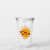 Retro Groove Acryl Bekertje Drinkbeker (Achterkant)