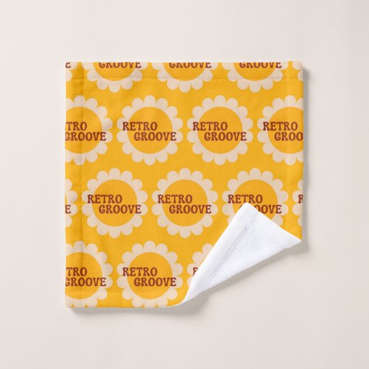 Retro Groove badhanddoekenset Bad Handdoek (Wasdoekje)