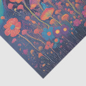 Retro Groove Bloemen Decoupage Tissuepapier (Detail)