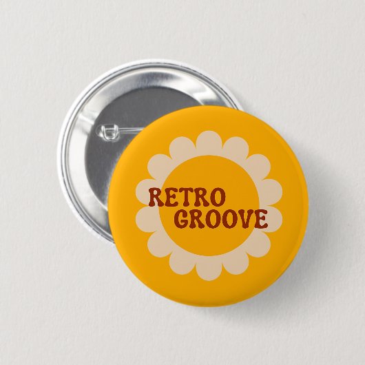 Retro Groove Button (Voorkant /achterkant)