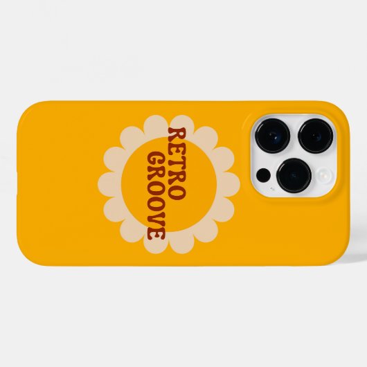 Retro Groove Case-Mate iPhone Case (Achterkant (horizontaal))