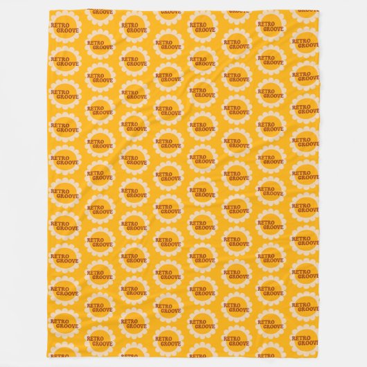 Retro Groove Fleece Blanket Deken (Voorkant)