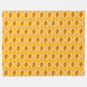 Retro Groove Fleece Blanket Deken (Voorkant (Horizontaal))