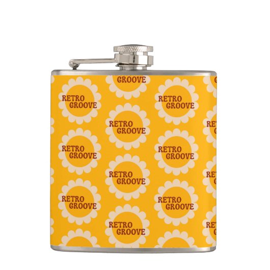 Retro Groove Fles Heupfles (Voorkant)