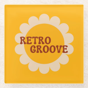 Retro Groove Glas Onderzetter