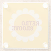 Retro Groove Glas Onderzetter (Achterkant)