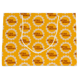 Retro Groove Grote Cadeaubag Groot Cadeauzakje