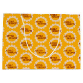 Retro Groove Grote Cadeaubag Groot Cadeauzakje (Achterkant)