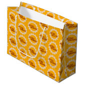 Retro Groove Grote Cadeaubag Groot Cadeauzakje (Voorkant Gekanteld)