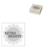 Retro Groove Gumstempel Rubberstempel (Gestempeld)