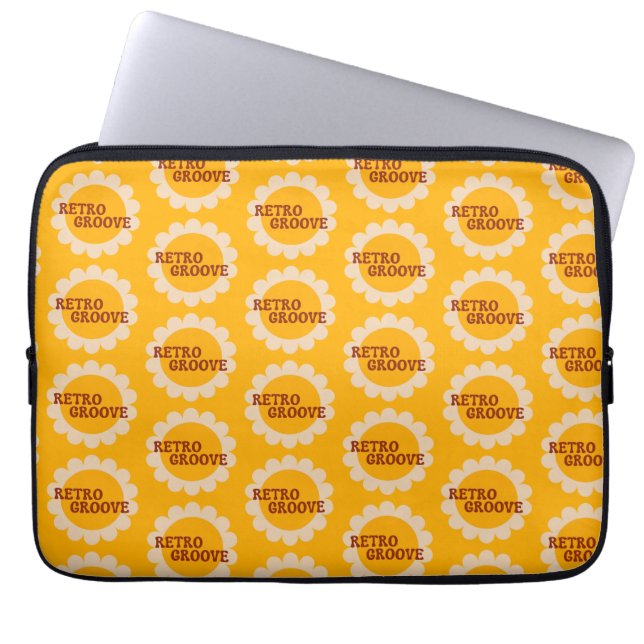 Retro Groove Laptophoes Laptop Sleeve (Voorkant)