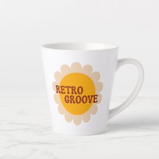 Retro Groove Latte Mug Mok (Rechts)