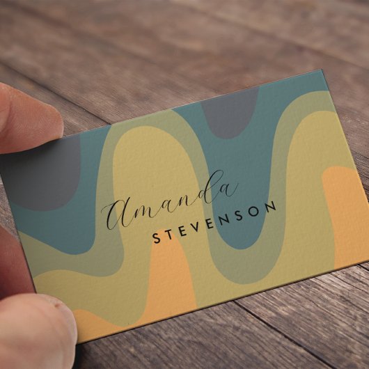 Retro Groove Liquid Abstract II Visitekaartje