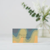 Retro Groove Liquid Abstract II Visitekaartje (Staand voorkant)