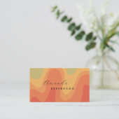 Retro Groove Liquid Abstract III Visitekaartje (Staand voorkant)