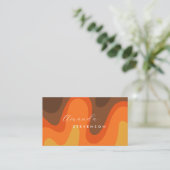 Retro Groove Liquid Abstract V Visitekaartje (Staand voorkant)