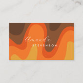 Retro Groove Liquid Abstract V Visitekaartje (Voorkant)